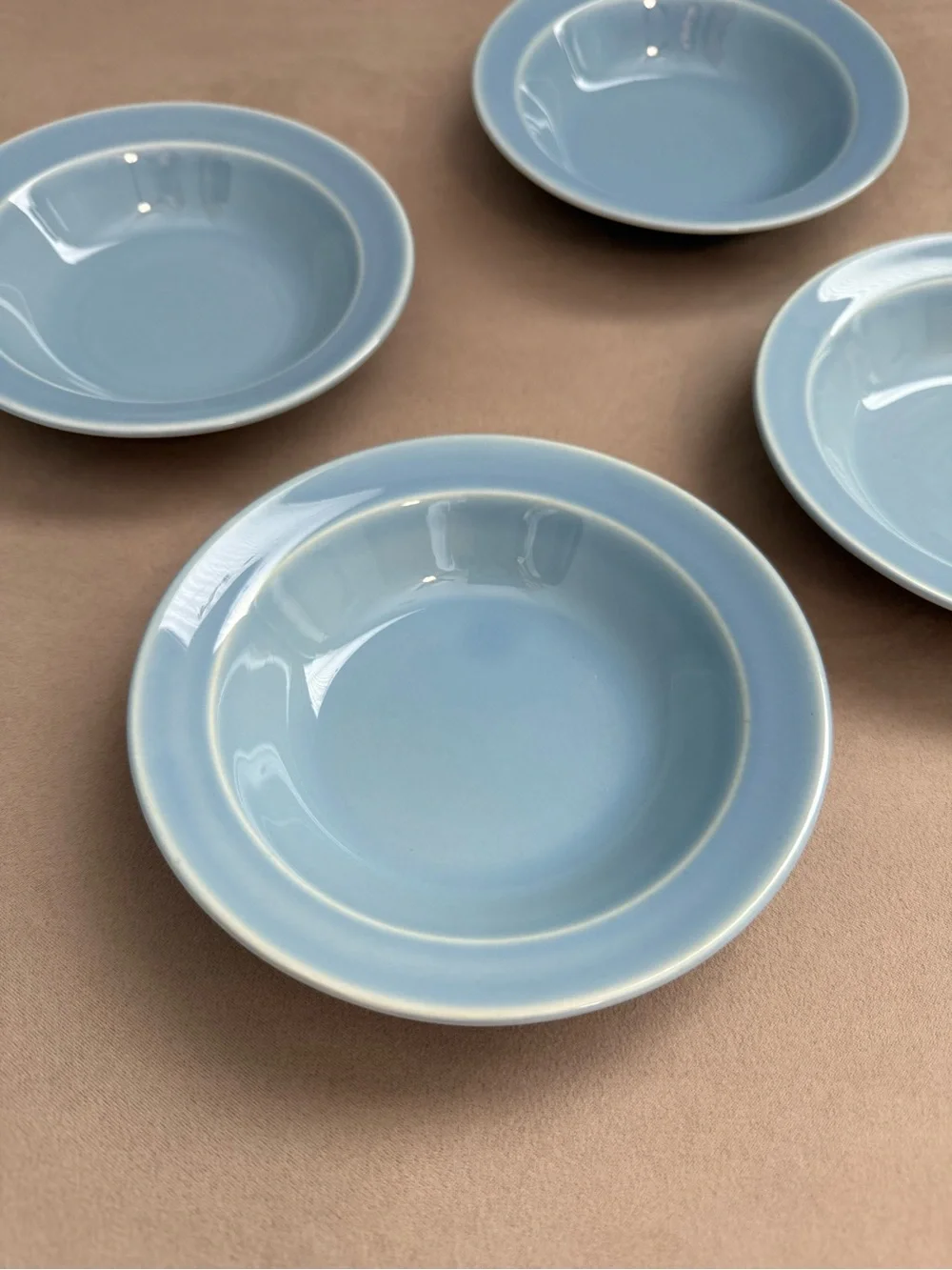 Vintage Lu-Ray Pastels Bowl - Set of 4 - Small Berry Dish Light Blue USA Easter
